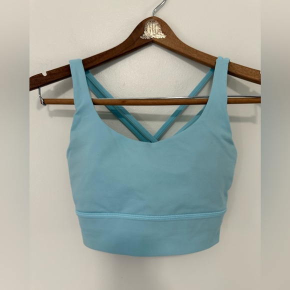 lululemon athletica Other - Lululemon Light Blue Cross-Back Sports Bra in size 8